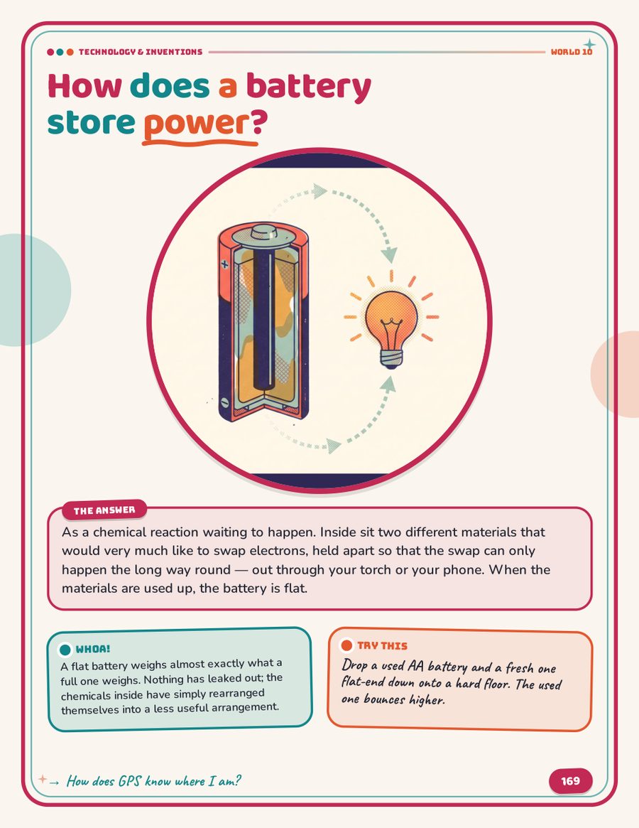 Illustrated page from The Big Because