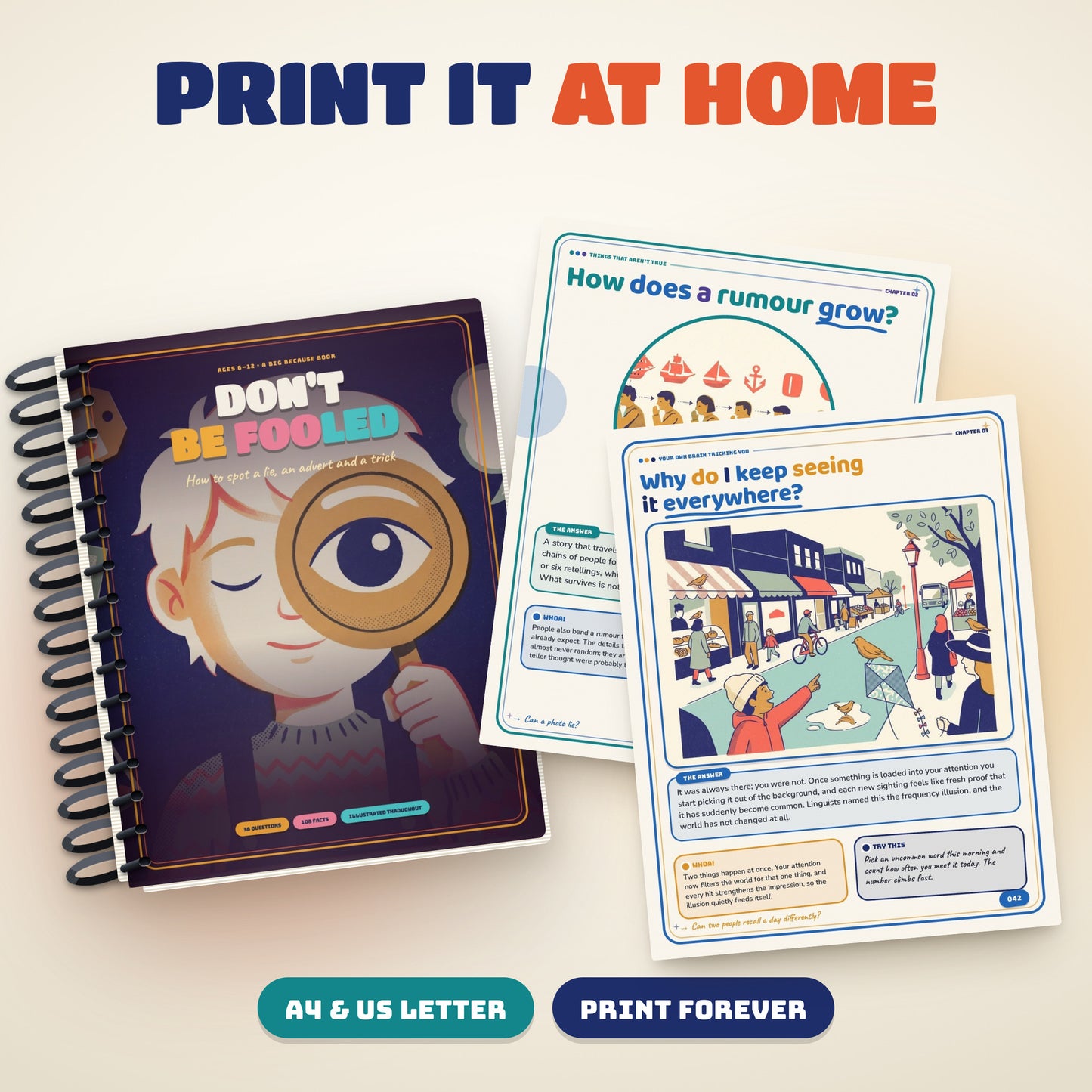 05: Don't Be Fooled printed at home with loose printable pages
