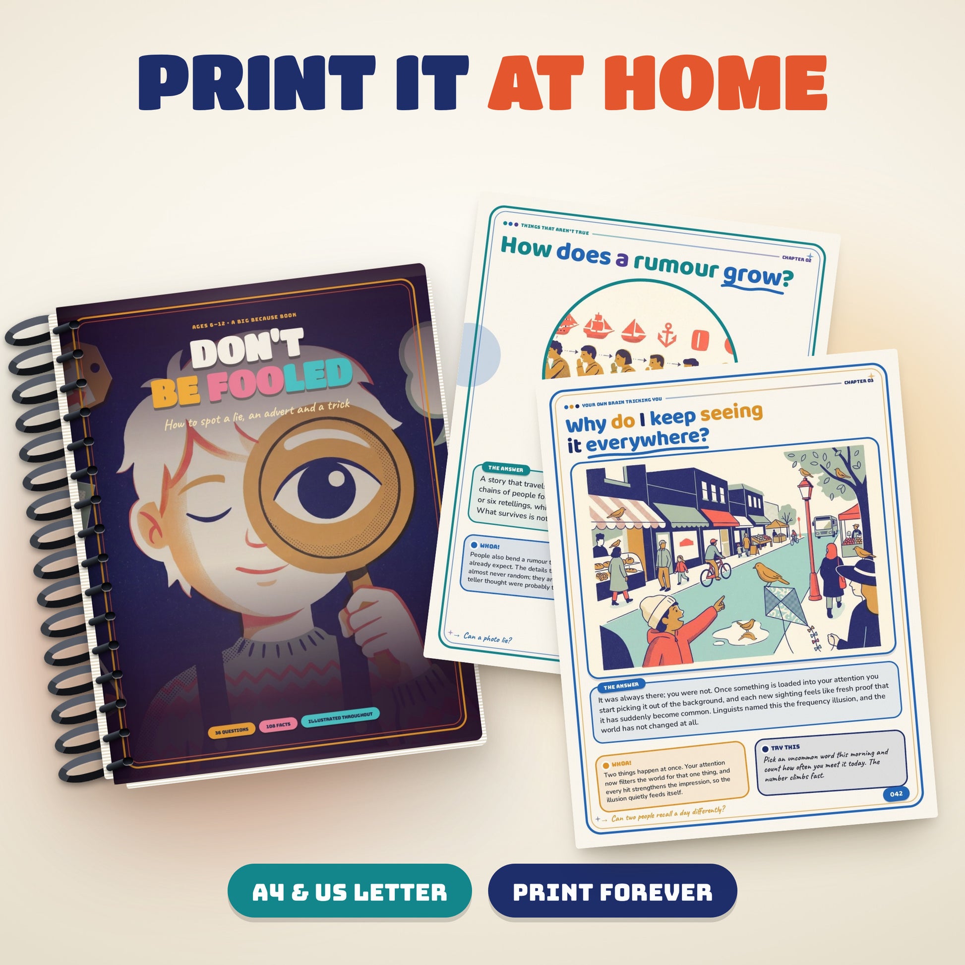 05: Don't Be Fooled printed at home with loose printable pages
